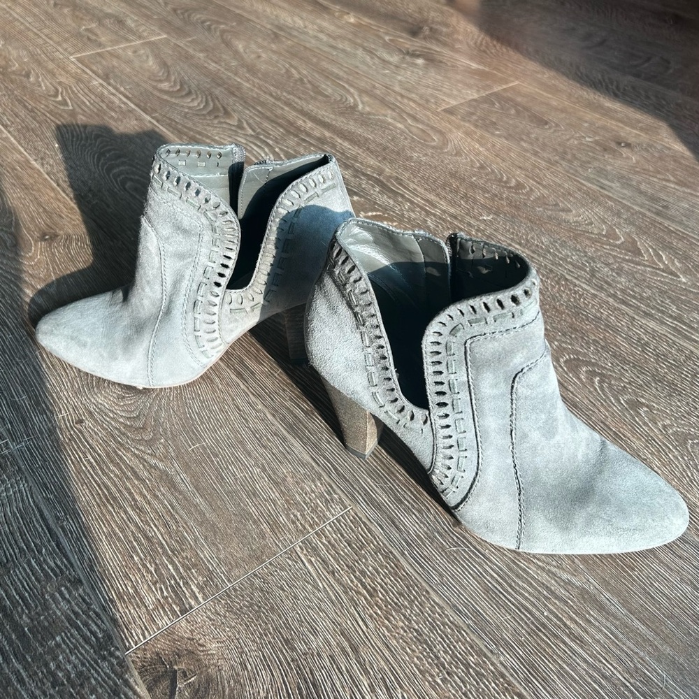 Vince Camuto Grey Suede booties. Size 6.6